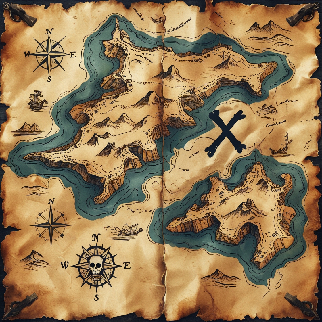 Treasure map background
